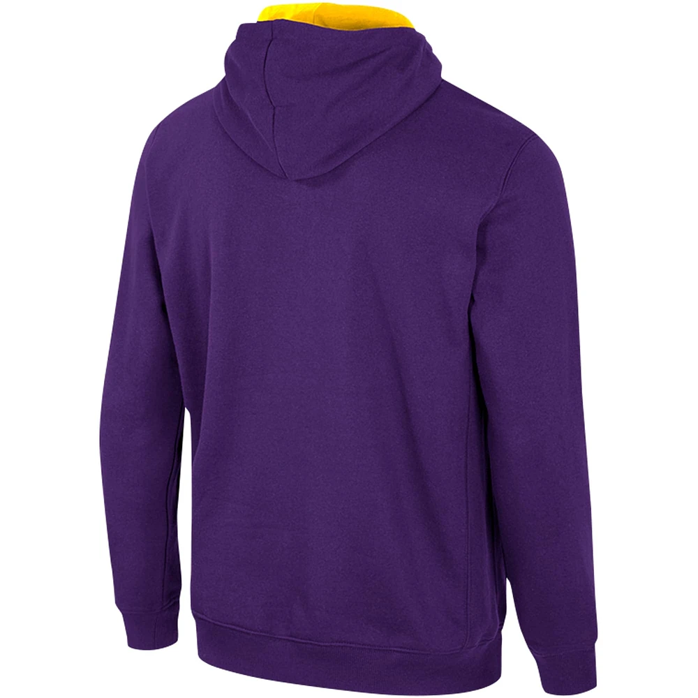 Men's Colosseum Purple LSU Tigers Half-Zip Hoodie