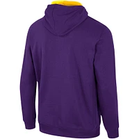 Men's Colosseum Purple LSU Tigers Half-Zip Hoodie