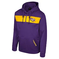 Sweat à capuche zippé 1/4 Colosseum Purple LSU Tigers pour hommes