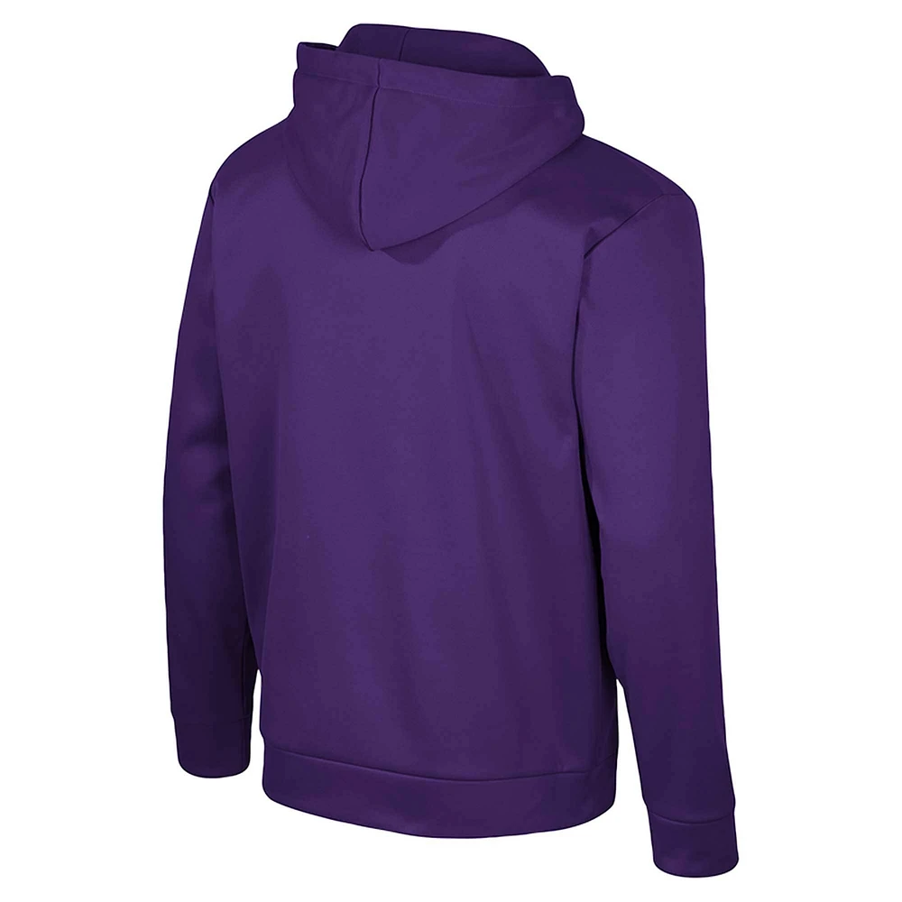 Sweat à capuche zippé 1/4 Colosseum Purple LSU Tigers pour hommes