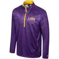 Men's Colosseum  Purple LSU Tigers The Machine Half-Zip Jacket