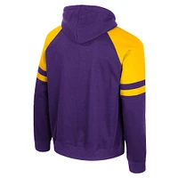 Men's Colosseum  Purple LSU Tigers Todd Raglan Pullover Hoodie