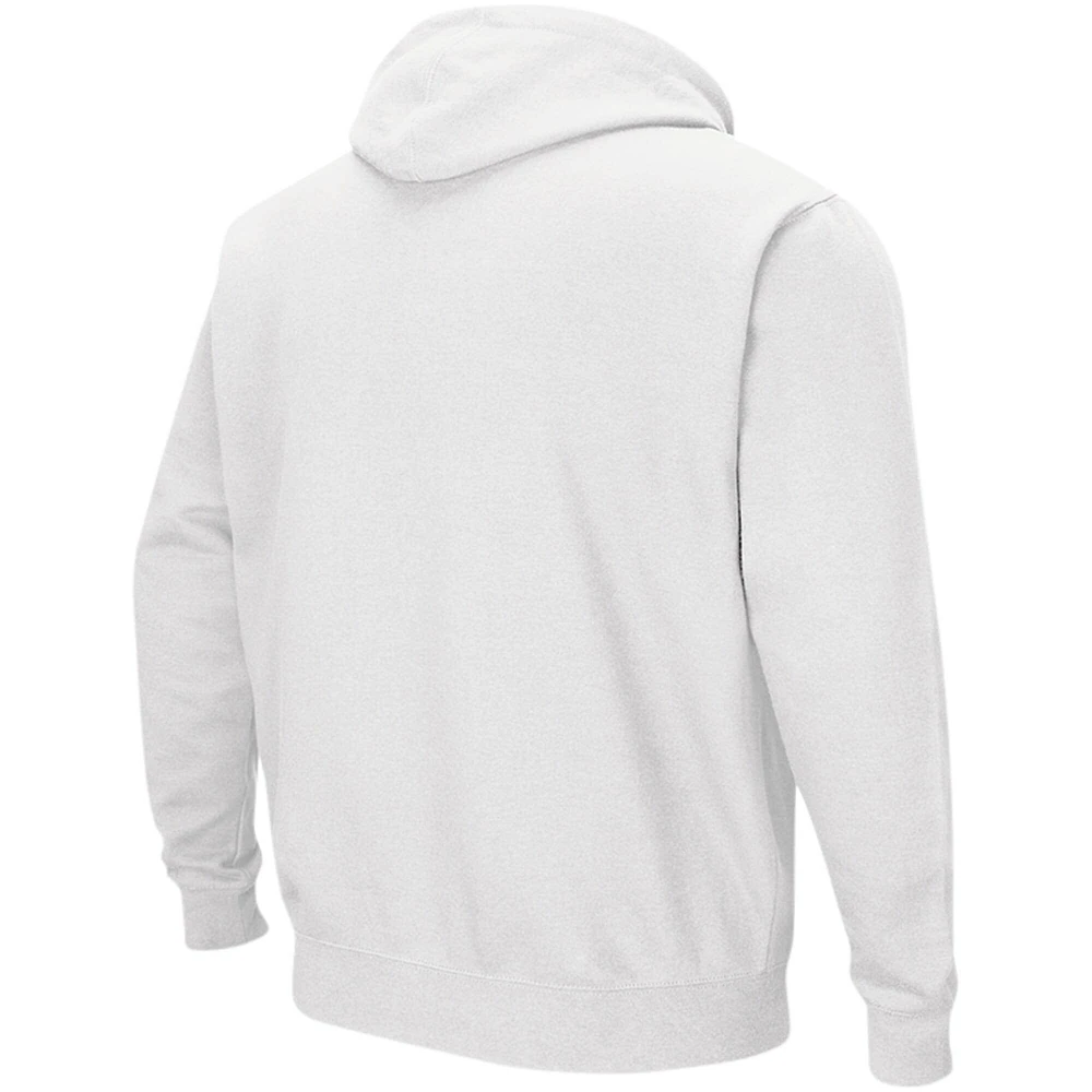 Men's Colosseum White LSU Tigers Sunrise Pullover Hoodie