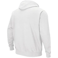 Men's Colosseum White LSU Tigers Sunrise Pullover Hoodie