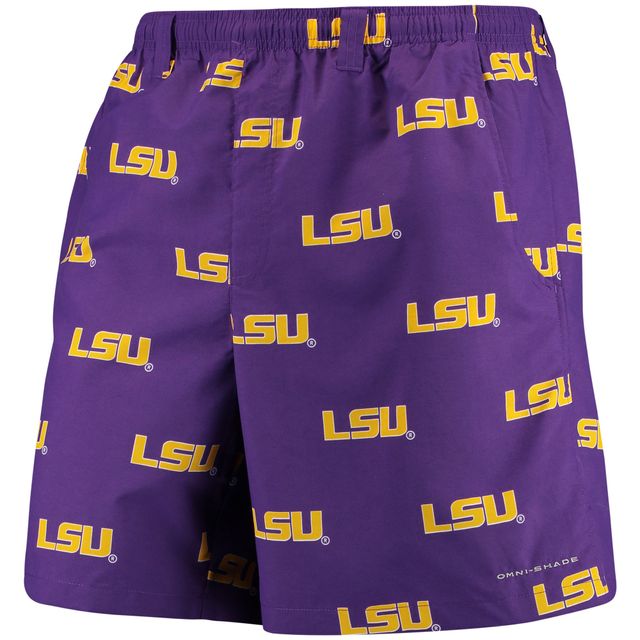 Columbia PFG Violet LSU Tigers Backcast II 8" Short hybride Omni-Shade pour homme