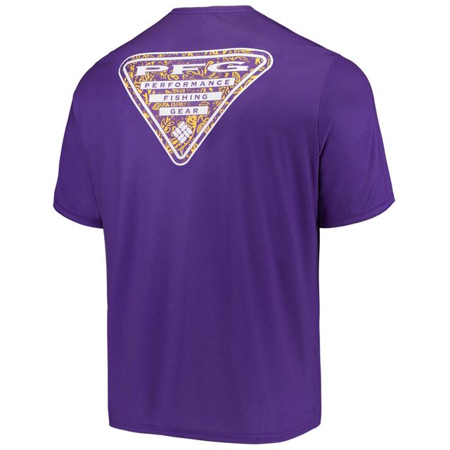 T-shirt Columbia Purple LSU Tigers Terminal Tackle Omni-Shade pour homme