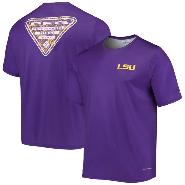 T-shirt Columbia Purple LSU Tigers Terminal Tackle Omni-Shade pour homme