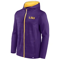 Men's Fanatics Purple LSU Tigers Ball Carrier Full-Zip Hoodie