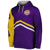 Men's Mitchell & Ness Purple LSU Tigers Undeniable Full-Zip Windbreaker Jacket