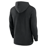 Men's Nike Black LSU Tigers 2024 Sideline Hoodie Performance Long Sleeve T-Shirt
