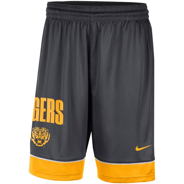 Short Nike Charbon LSU Tigers Fast Break pour Homme