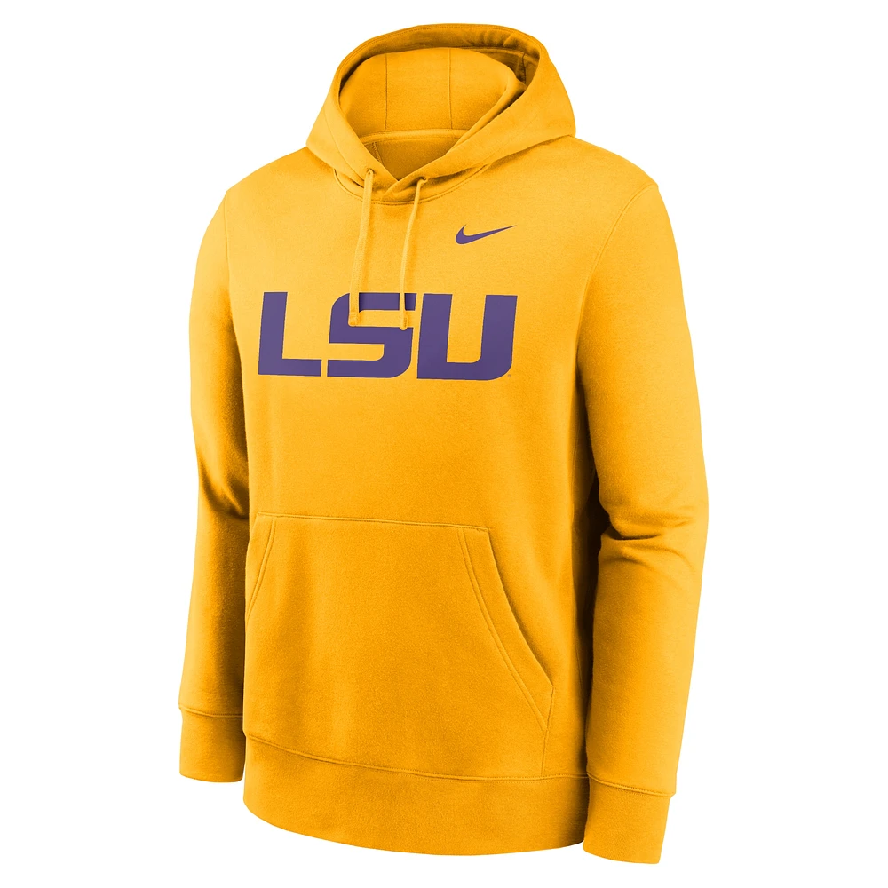 Men's Nike Gold LSU Tigers Primetime Club Fleece Pullover Hoodie