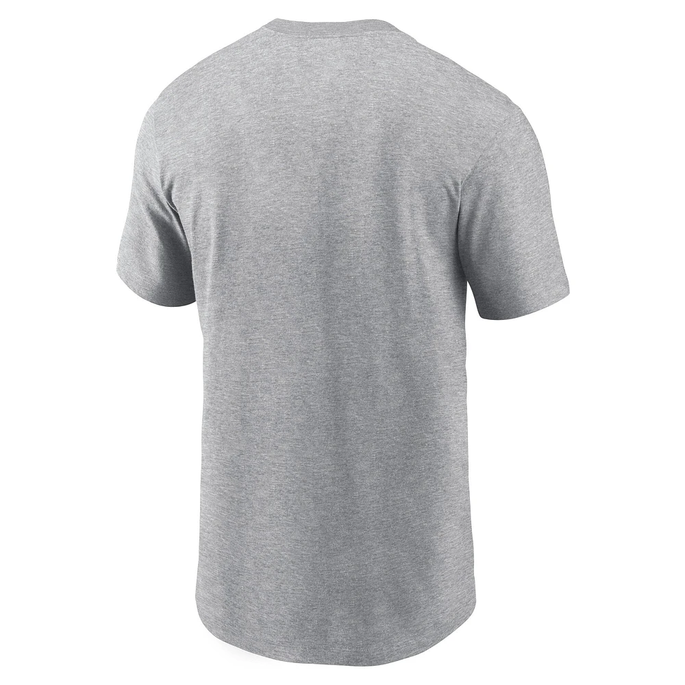 Men's Nike Heather Gray LSU Tigers Primetime Alternate Logo T-Shirt