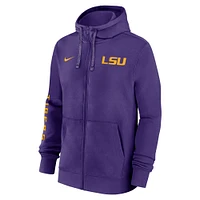 Men's Nike Purple LSU Tigers 2024 Sideline Full-Zip Hoodie