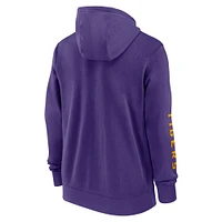 Men's Nike Purple LSU Tigers 2024 Sideline Full-Zip Hoodie