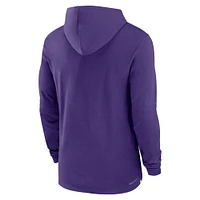 Men's Nike Purple LSU Tigers 2024 Sideline Hoodie Performance Long Sleeve T-Shirt