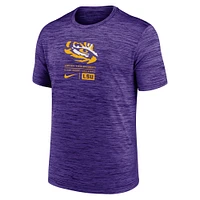 Men's Nike  Purple LSU Tigers Campus Center Block Velocity Performance T-Shirt