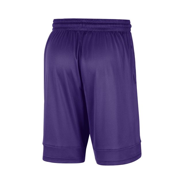 Short de performance Nike LSU Tigers Fast Break Team violet pour homme