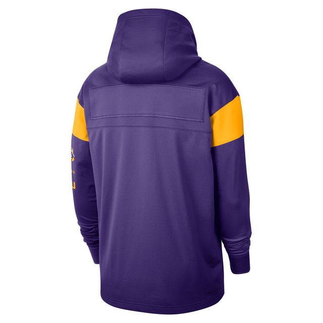 Chandail à capuchon de performance en jersey LSU Tigers Nike violet pour homme