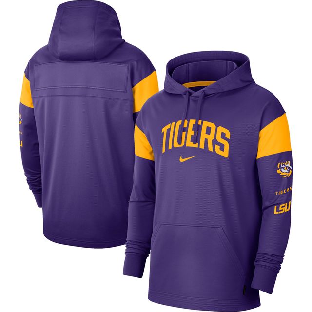 Chandail à capuchon de performance en jersey LSU Tigers Nike violet pour homme