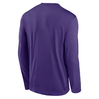 Men's Nike Purple LSU Tigers Primary Stack Legend Long Sleeve T-Shirt
