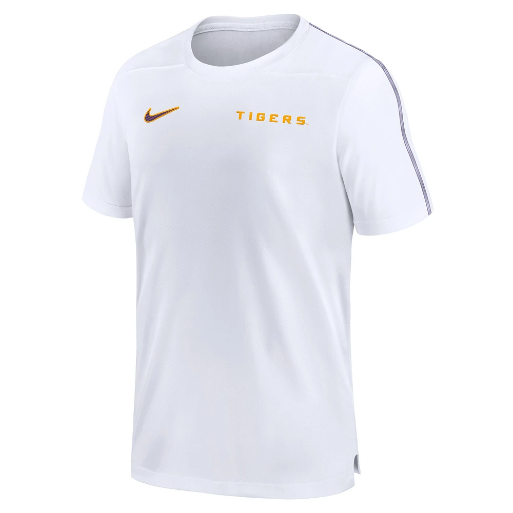 Men's Nike LSU Tigers 2024 Sideline Coach Performance Top