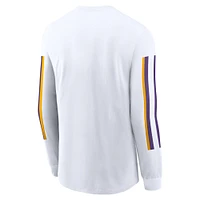 Men's Nike White LSU Tigers Local Spirit Slogan Long Sleeve T-Shirt