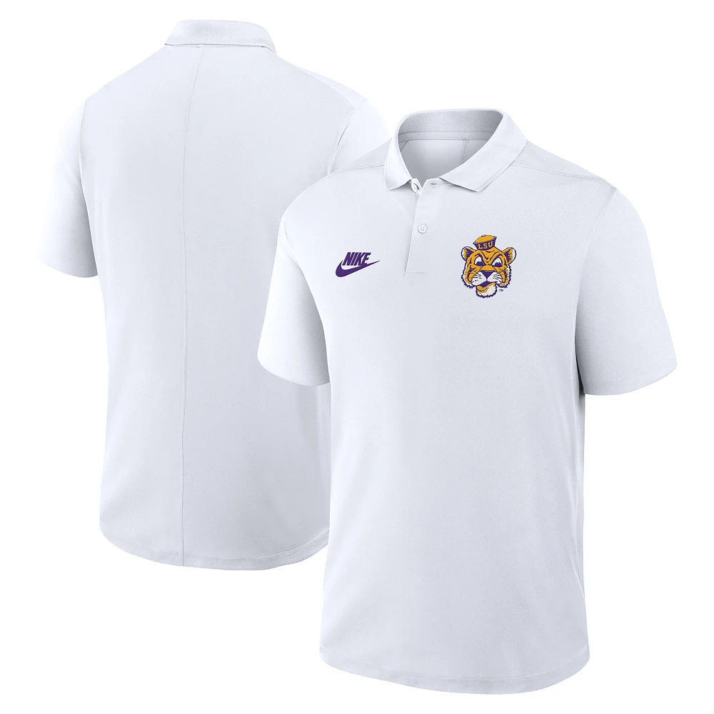 Men's Nike White LSU Tigers Primetime Victory Legacy Vault Logo Performance Polo