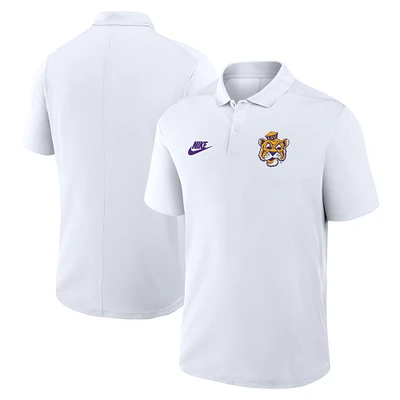 Men's Nike White LSU Tigers Primetime Victory Legacy Vault Logo Performance Polo