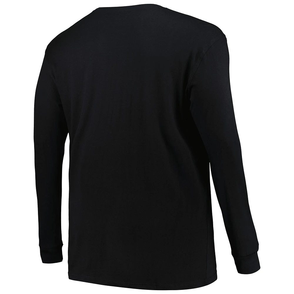 Men's Profile Black LSU Tigers Big & Tall Pop Long Sleeve T-Shirt