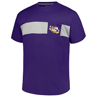 Men's Profile Purple LSU Tigers Big & Tall Color Stripe T-Shirt