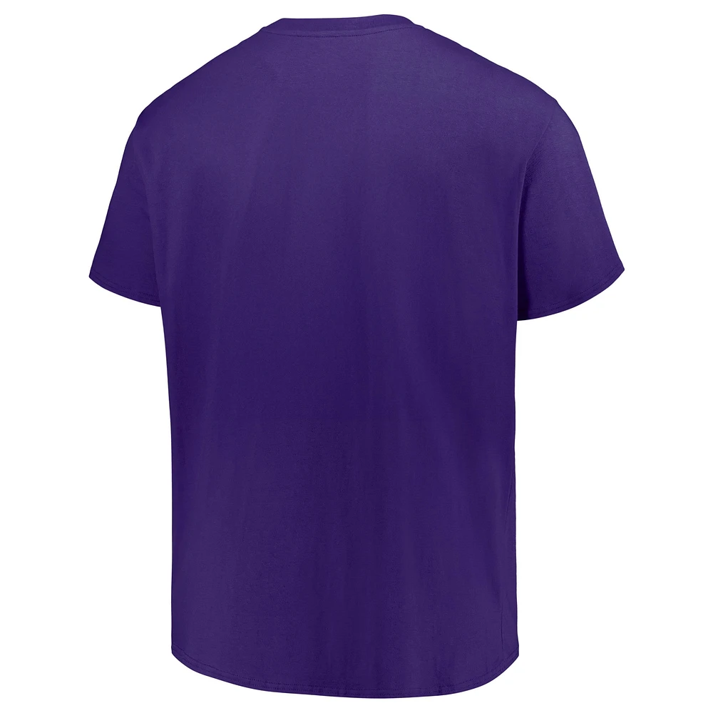 Men's Profile Purple LSU Tigers Big & Tall Color Stripe T-Shirt