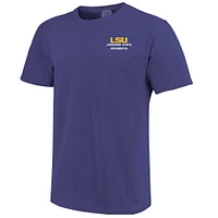 Men's Purple LSU Tigers Striped Campus Skyline T-Shirt