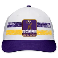 Men's Top of the World White/Purple LSU Tigers Retro Fade Snapback Hat