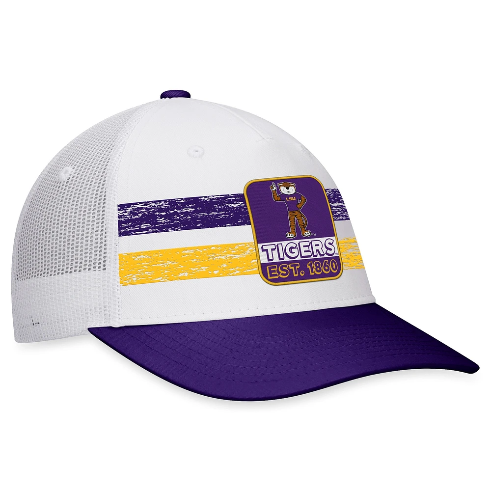 Men's Top of the World White/Purple LSU Tigers Retro Fade Snapback Hat