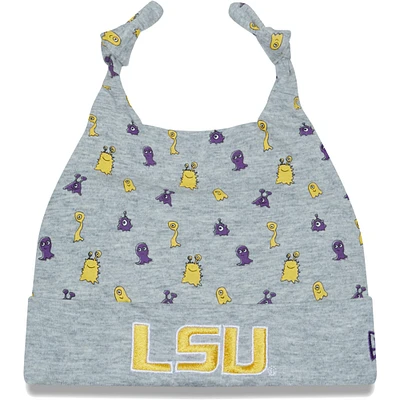 Bonnet en tricot à revers LSU Tigers Critter New Era gris chiné pour nouveau-né et nourrisson