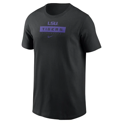 T-shirt Nike noir avec logo de l'équipe LSU Tigers pour enfants d'âge préscolaire