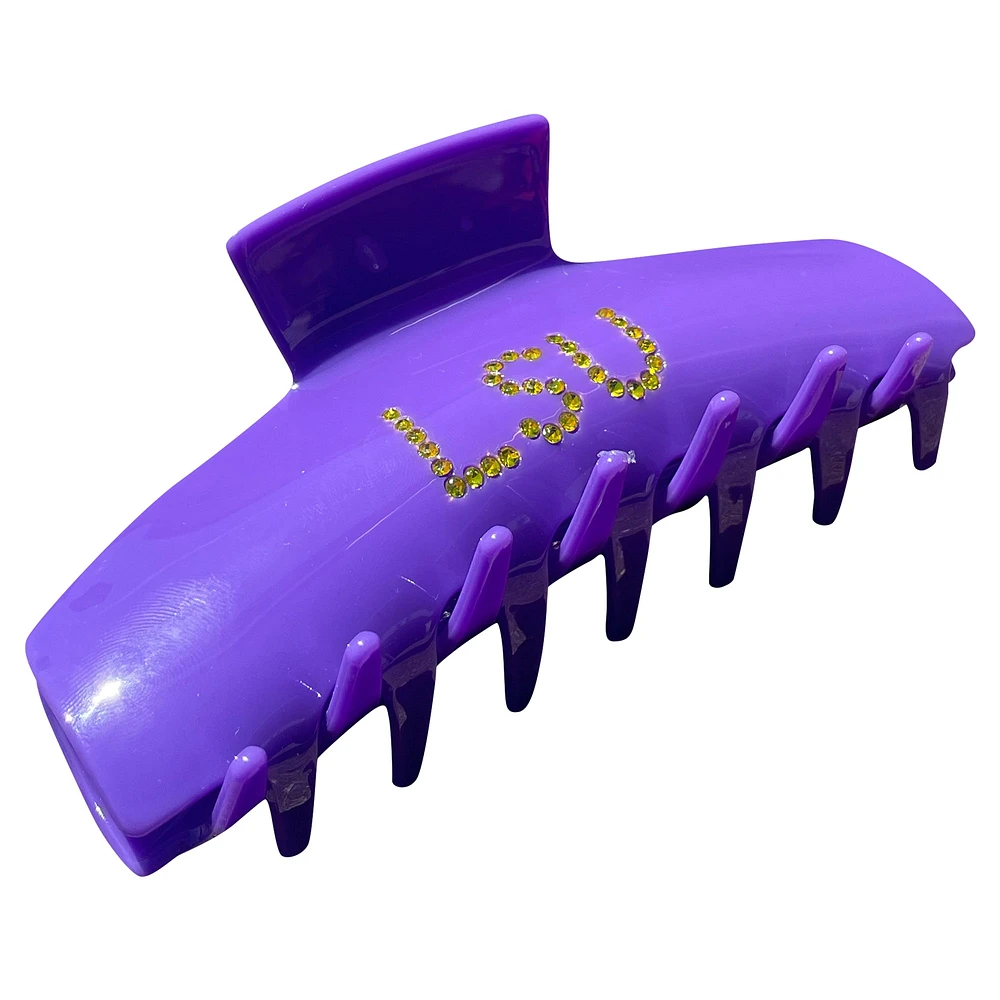 Purple LSU Tigers Rhinestone Claw Hair Clip