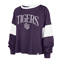 Women's '47  Purple LSU Tigers Upside Rhea Raglan Long Sleeve T-Shirt