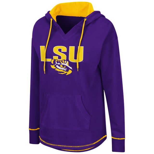Chandail à capuchon pour femmes Colosseum LSU Tigers Tunique violet