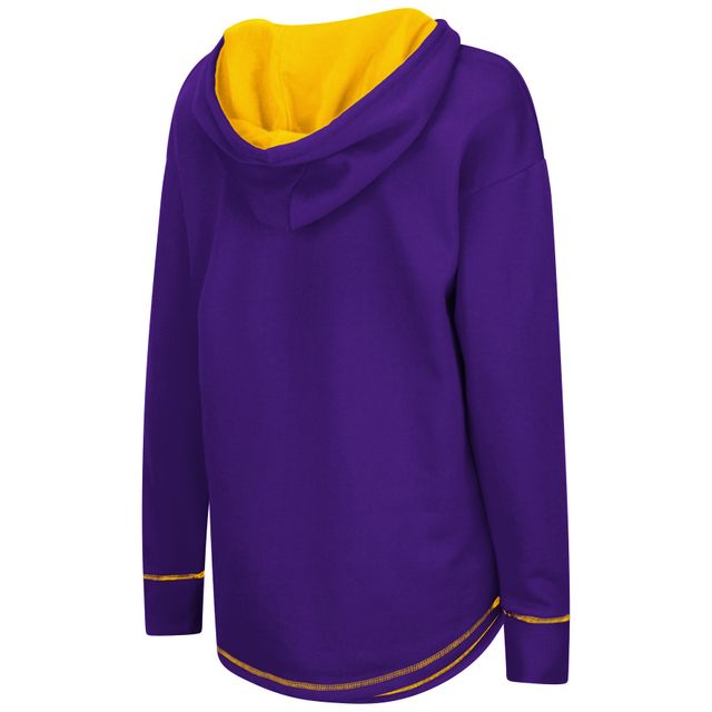 Chandail à capuchon pour femmes Colosseum LSU Tigers Tunique violet