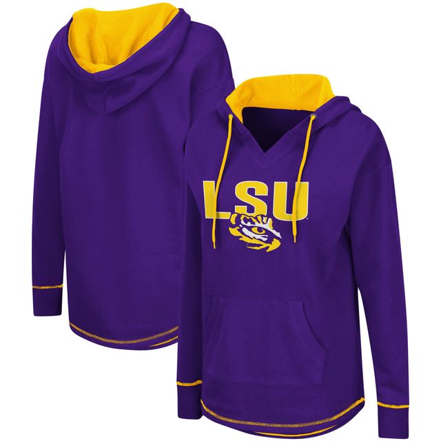 Chandail à capuchon pour femmes Colosseum LSU Tigers Tunique violet