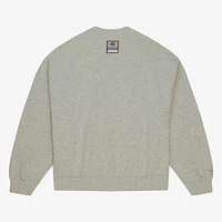Sweat-shirt léger surdimensionné avec logo LSU Tigers pour femme Mitchell & Ness Heather Gray