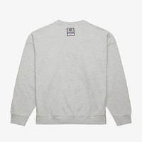 Sweat-shirt léger surdimensionné avec logo LSU Tigers pour femme Mitchell & Ness Heather Gray