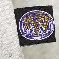 Sweat-shirt léger surdimensionné avec logo LSU Tigers pour femme Mitchell & Ness Heather Gray