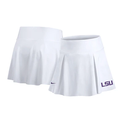 Jupe de tennis Nike blanche LSU Tigers Club Performance pour femme avec short