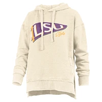 Women's Pressbox  Cream LSU Tigers Marni Pullover Hoodie