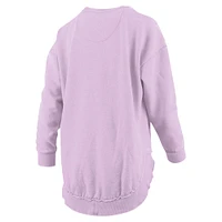 Women's Pressbox Purple LSU Tigers Poncho Fleece Pullover Sweatshirt