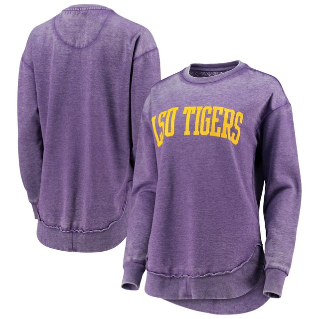 Sweat-shirt Pressbox LSU Tigers Vintage Wash violet pour femme
