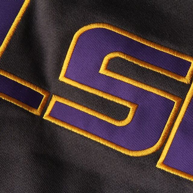 Sweat à capuche avec grand logo LSU Tigers pour jeunes Stadium Athletic Charcoal
